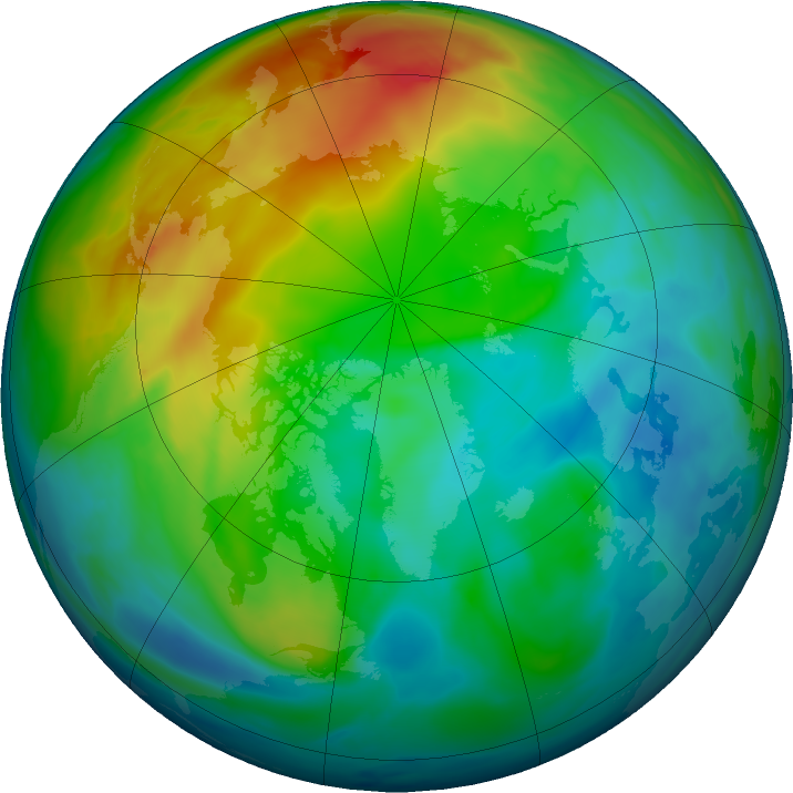 Arctic ozone map for 15 December 2020